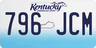 KY license plate 796JCM