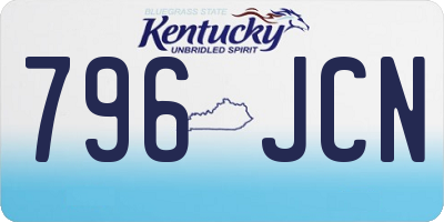 KY license plate 796JCN