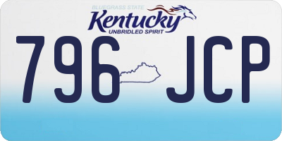 KY license plate 796JCP