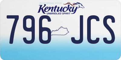KY license plate 796JCS