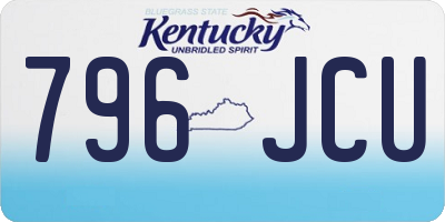 KY license plate 796JCU