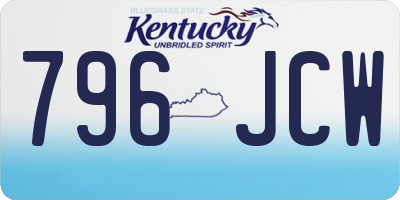 KY license plate 796JCW