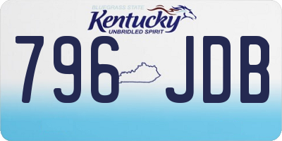 KY license plate 796JDB