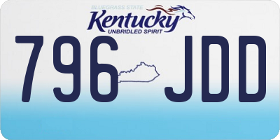 KY license plate 796JDD