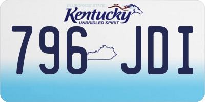 KY license plate 796JDI