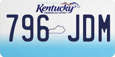 KY license plate 796JDM