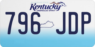KY license plate 796JDP