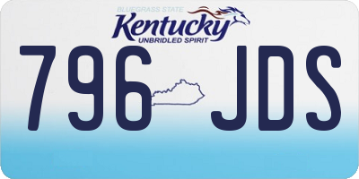 KY license plate 796JDS