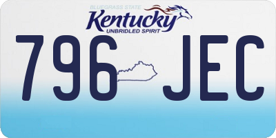 KY license plate 796JEC