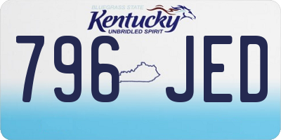 KY license plate 796JED