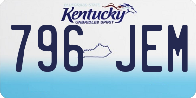 KY license plate 796JEM