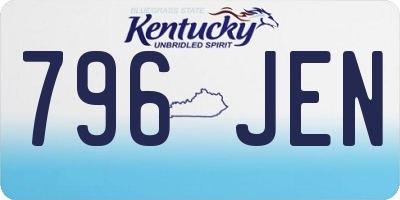 KY license plate 796JEN