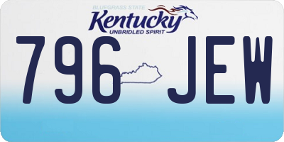 KY license plate 796JEW