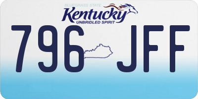 KY license plate 796JFF