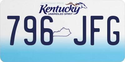 KY license plate 796JFG