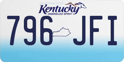 KY license plate 796JFI