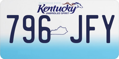 KY license plate 796JFY