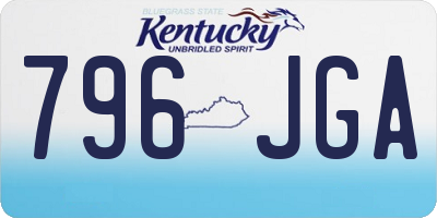 KY license plate 796JGA