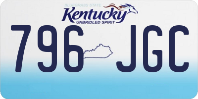 KY license plate 796JGC