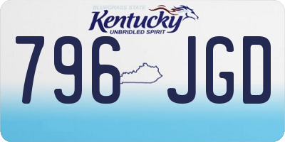 KY license plate 796JGD