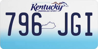 KY license plate 796JGI