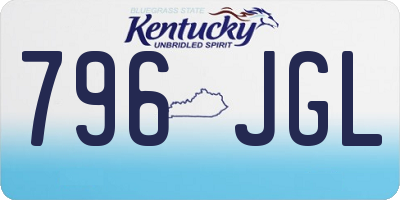 KY license plate 796JGL