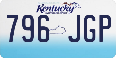KY license plate 796JGP