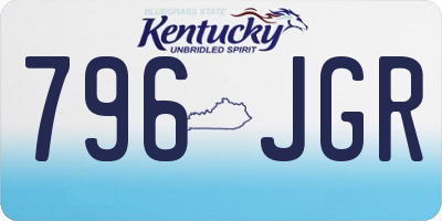 KY license plate 796JGR