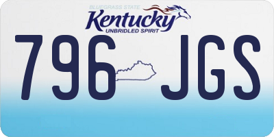 KY license plate 796JGS