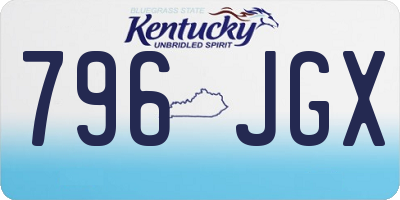 KY license plate 796JGX