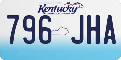 KY license plate 796JHA