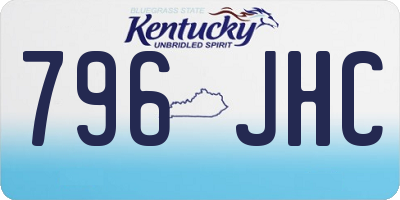 KY license plate 796JHC