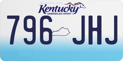 KY license plate 796JHJ