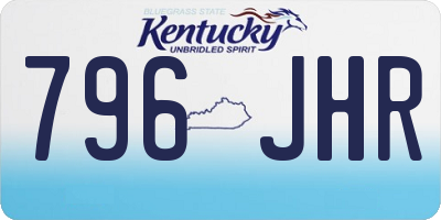 KY license plate 796JHR