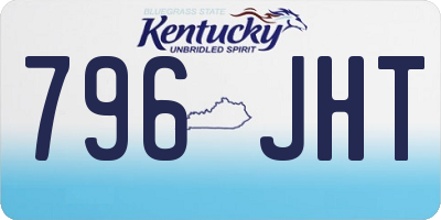 KY license plate 796JHT