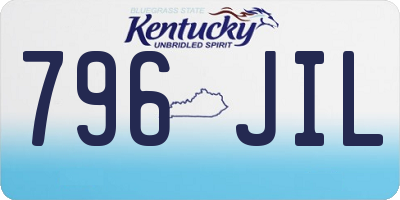 KY license plate 796JIL