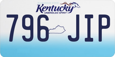 KY license plate 796JIP