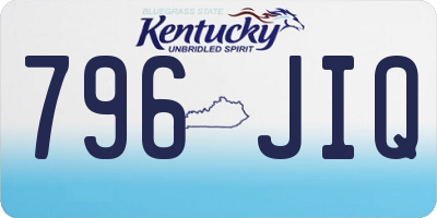 KY license plate 796JIQ