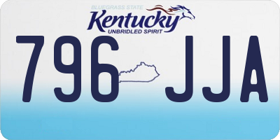 KY license plate 796JJA
