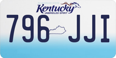 KY license plate 796JJI