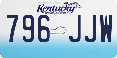 KY license plate 796JJW