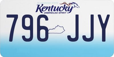 KY license plate 796JJY