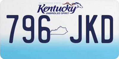 KY license plate 796JKD