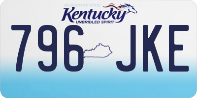 KY license plate 796JKE