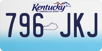 KY license plate 796JKJ