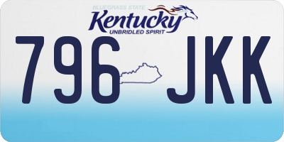 KY license plate 796JKK