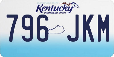 KY license plate 796JKM