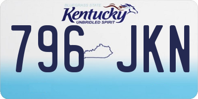 KY license plate 796JKN