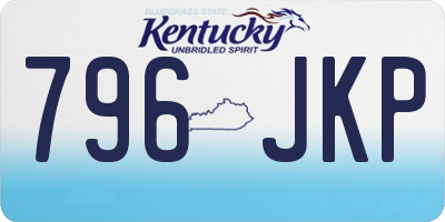 KY license plate 796JKP