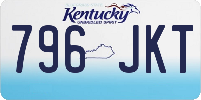 KY license plate 796JKT